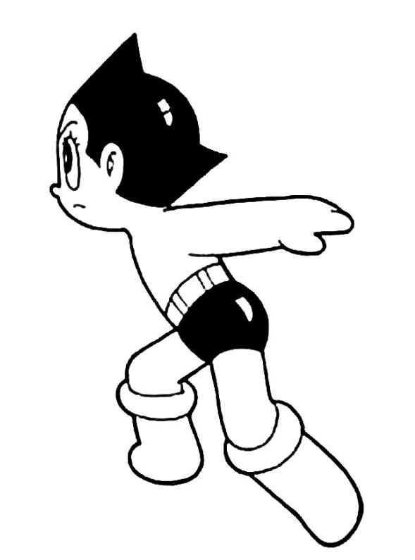 coloriage astro boy court